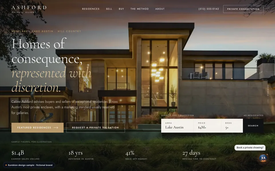 Ashford Private Client fictional design sample